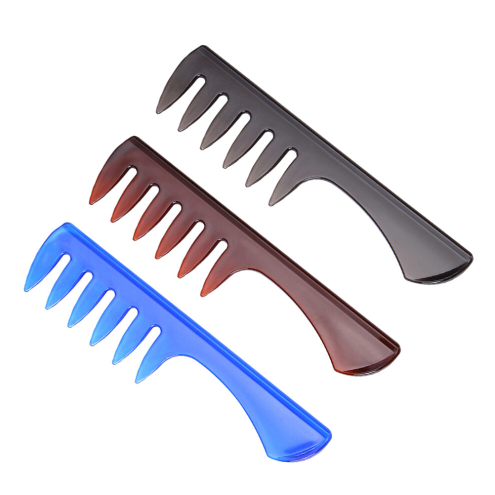 Ohphcall 3Pcs Hair Spray Combs For Men Assorted Color Massage Fork Combs