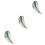 3Pcs Multi Color Feather Brooch Breastpin Creative Shell Pin Badges 5