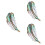3Pcs Multi Color Feather Brooch Breastpin Creative Shell Pin Badges 6