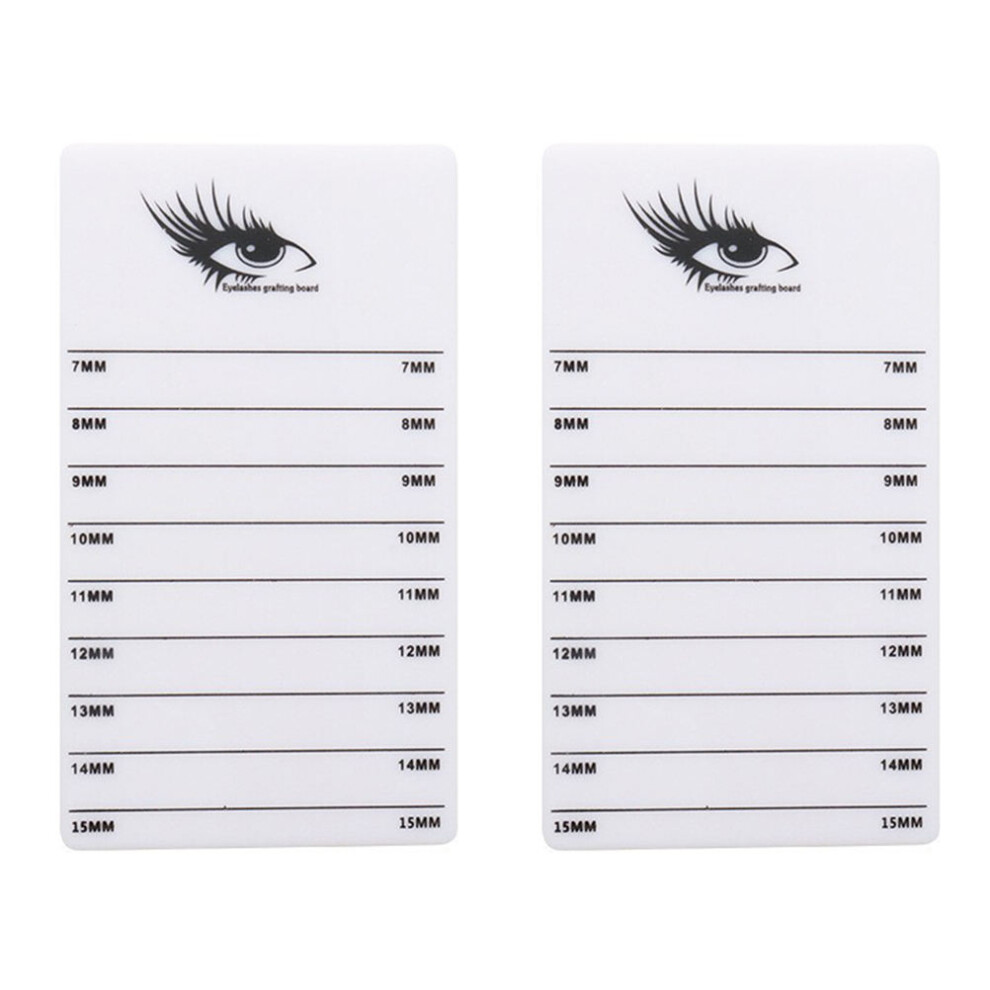 Ohphcall White 2Pcs Acrylic Eyelash Display Plates For Beauty Salon Use