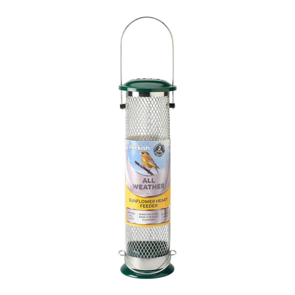 Peckish Large Metal Bird Feeder Sunflower Hearts