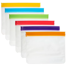 Reusable Food Bags 6 Pack Zip Lock Freezer Storage