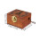 1Pc Mini Manual Wood Music Box Brown Clockwork Gift for Decor 2