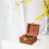 1Pc Mini Manual Wood Music Box Brown Clockwork Gift for Decor 8