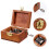 1Pc Mini Manual Wood Music Box Brown Clockwork Gift for Decor 3