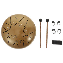 1Set Golden 8-Tone Steel Tongue Drum Portable Percussion Instrument