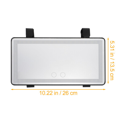 Car Vanity Mirror Black 1set 10.2x5.3in 1