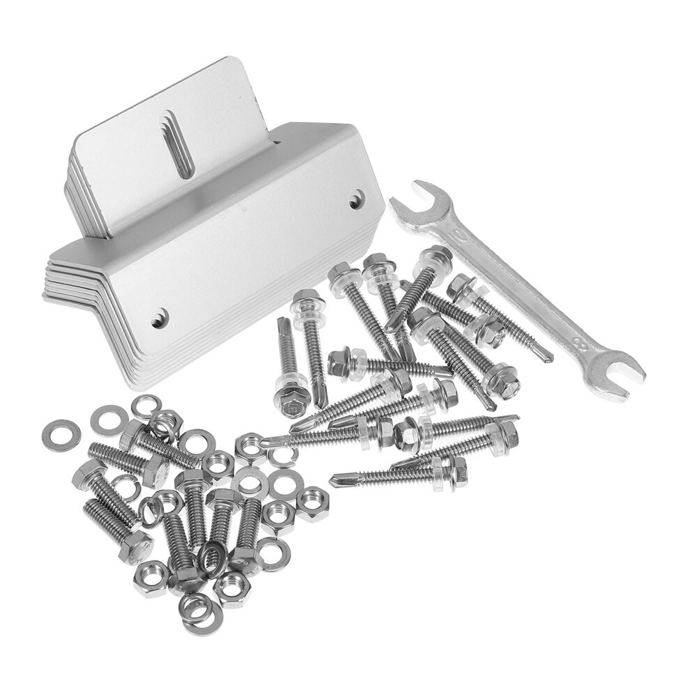 8Pcs Aluminum Solar Panel Mounting Brackets Silver Z Clips For Rv Roof 3062623082204