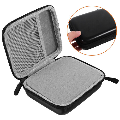 Black PU Leather Guitar Accessories Kit Spacious Pick Holder Case 2