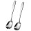 2Pcs Stainless Steel Soup Spoons Square Bottom Silver Polished Set 7