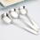 2Pcs Stainless Steel Soup Spoons Square Bottom Silver Polished Set 9