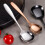 2Pcs Stainless Steel Soup Spoons Square Bottom Silver Polished Set 5