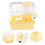 Yellow Double-Deck Hamster Cage Plastic Wire Small Pet House 4