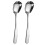 2Pcs Stainless Steel Soup Spoons Square Bottom Silver Polished Set 6