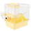 Yellow Double-Deck Hamster Cage Plastic Wire Small Pet House 8