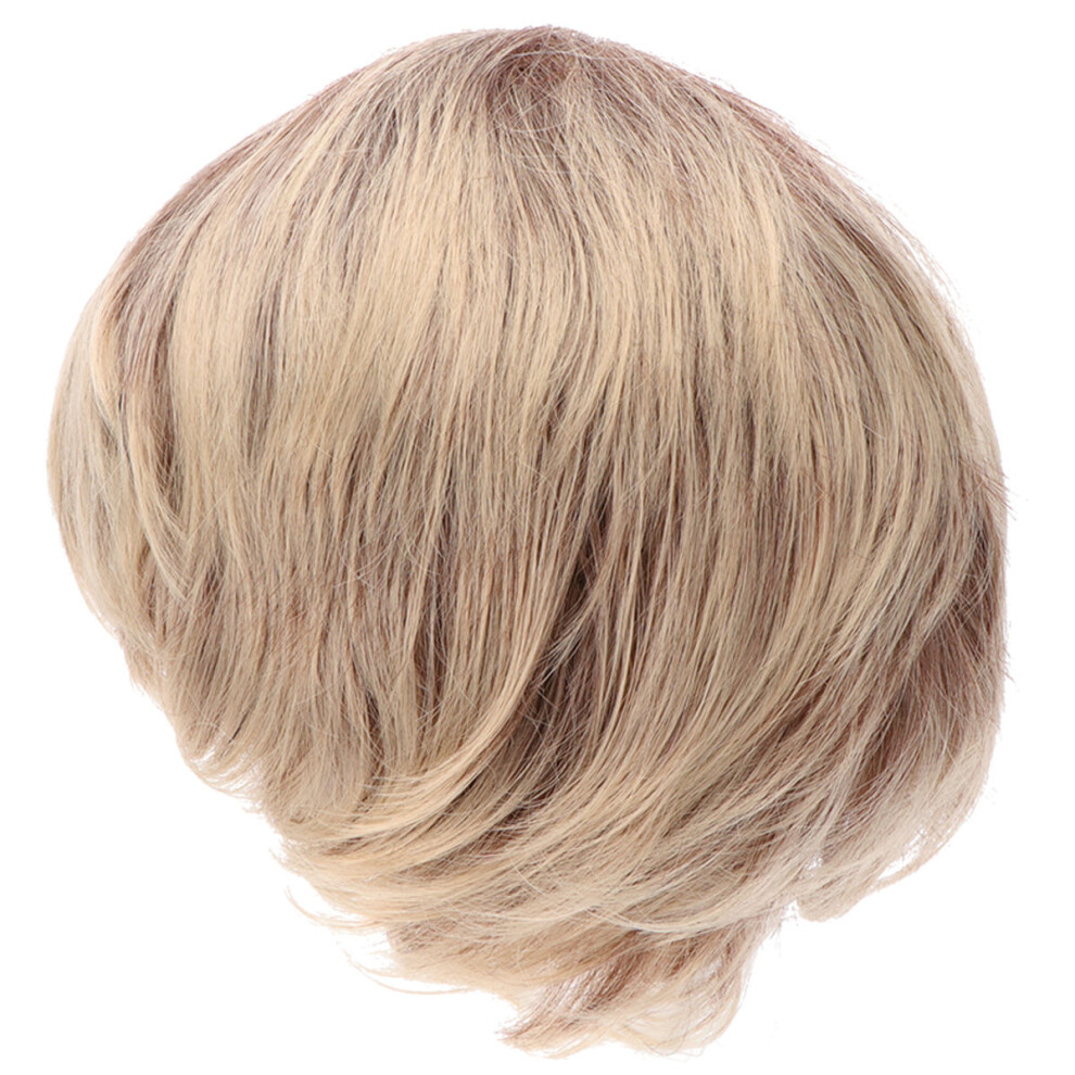 Happyyami 1Pc Women Hair Wig Short Curly Brown Natural Look Stylish Daily Wear