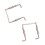 2Pcs Violin Chinrest Screws Silver Practical Decorative Set 2