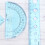4 Pcs/1 Folding Transparent Blue Rulers Stationery 9