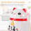 White Plastic Toothpick Holder Decorative Fortune Cat for Home 8