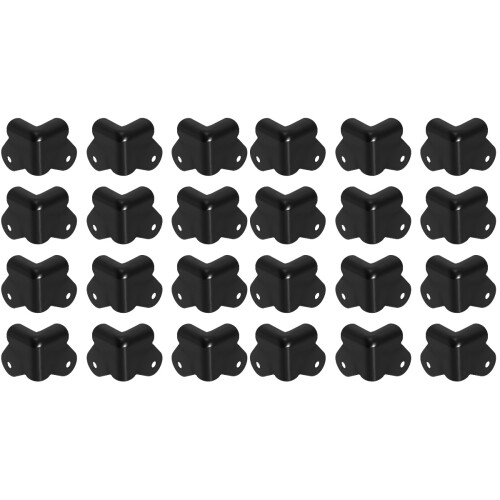 48Pcs Black Iron Speaker Corner Protectors Durable Speaker Edges Guard 1