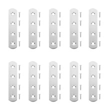 Mlins 10 Sets Flat Brace Brackets Stainless Steel Corner Code Repair