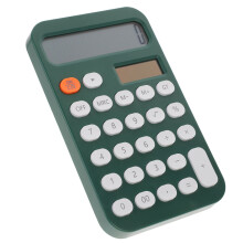 Dark Green Lightweight Small Calculator Portable Office Math Tool