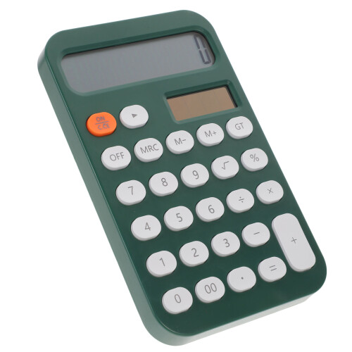 Dark Green Lightweight Small Calculator Portable Office Math Tool