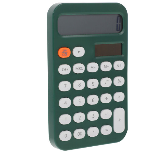 Dark Green Lightweight Small Calculator Portable Office Math Tool 2