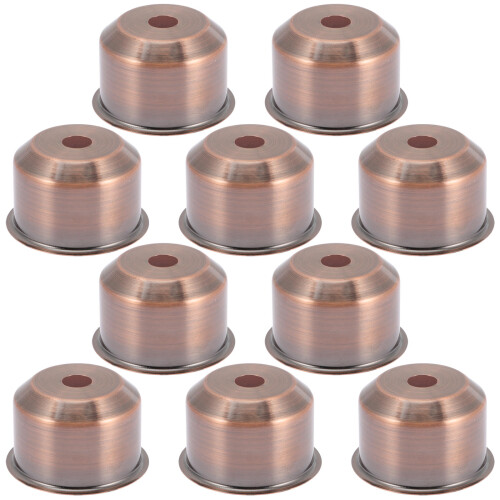 10Pcs Brown Iron E27 Lamp Base Cups for Table Wall Ceiling Lights