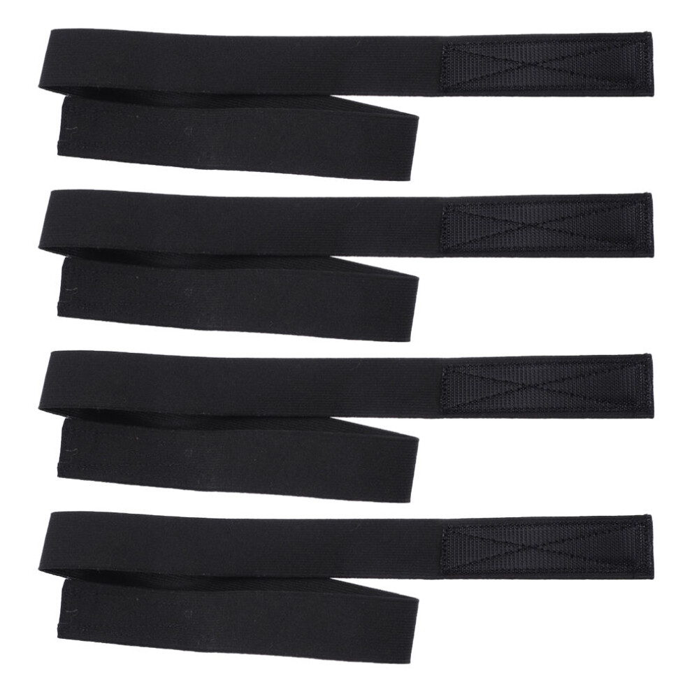 Happyyami Unisex Black 4Pcs Elastic Wig Bands Adjustable Mesh Headbands For Women