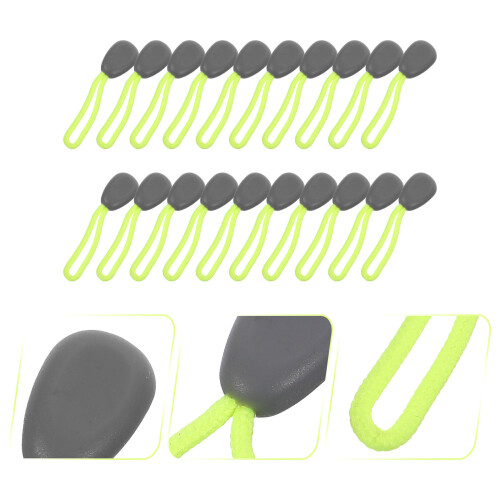 30Pcs Plastic Polyester Zipper Pull Tabs Replacement for Jackets Bags 2