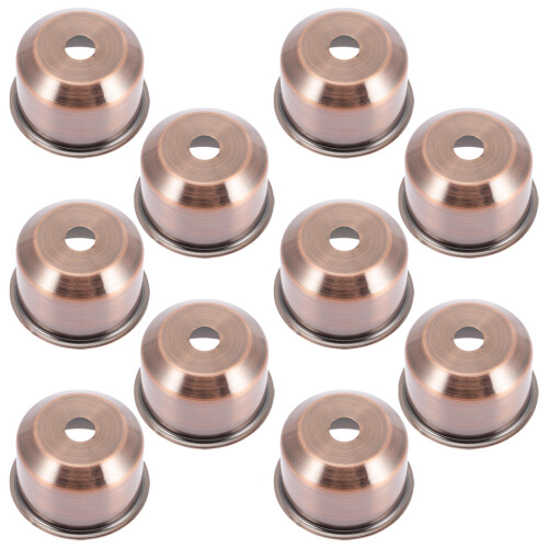 10Pcs Brown Iron E27 Lamp Base Cups for Table Wall Ceiling Lights 2