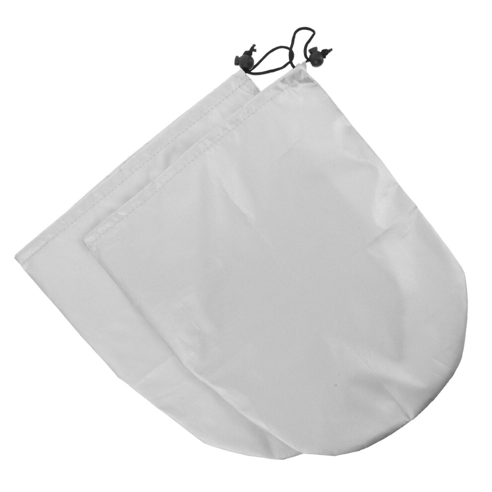 2Pcs Oxford Cloth Car Side Mirror Covers Protective Rear View Silver 3062241822008