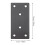 6pcs Straight Bracket Metal Angle Iron Stainless Steel 6