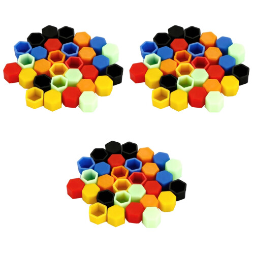 60Pcs Black Silicone Lug Nut Covers Car Bolt Protectors Durable Fit 2