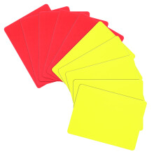 16Stk Standard Fußball Schiedsrichter Karten Set Rot Gelb PVC