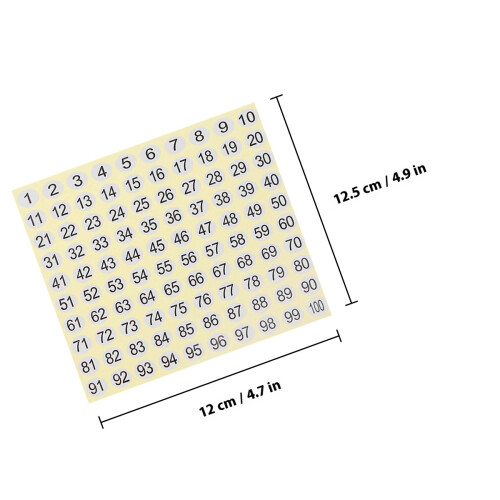 20 Sheets Digital Number Stickers Sticky Numbers Small Large Label 2