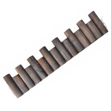Brown Solid Wood Log Edging Decorative Garden Lawn Fence