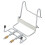 Adjustable Design Erhu Stand Silver Iron 1set 1