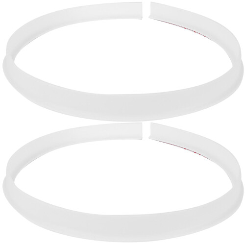 2Pcs Silicone Shower Splash Guards White Bathroom Water Barrier Seal