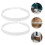 2Pcs Silicone Shower Splash Guards White Bathroom Water Barrier Seal 4