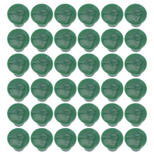 48Pcs Plastic Garden Cane Topper Green Safety Rod Cap for Outdoor Use