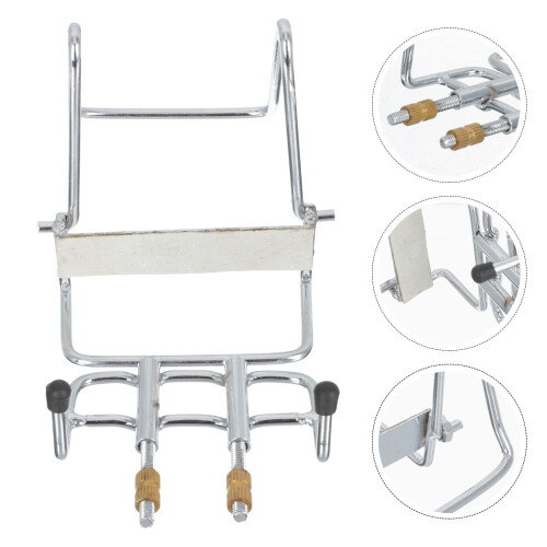 Adjustable Design Erhu Stand Silver Iron 1set 2