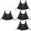 4Pcs Black Stroller Diaper Organizer Bag with Baby Bottle Storage 6