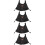 4Pcs Black Stroller Diaper Organizer Bag with Baby Bottle Storage 8
