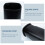 Metal Waste Paper Bin Garbage Bin Black 1set 11