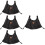 4Pcs Black Stroller Diaper Organizer Bag with Baby Bottle Storage 7