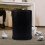 Metal Waste Paper Bin Garbage Bin Black 1set 8