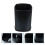 Metal Waste Paper Bin Garbage Bin Black 1set 6