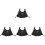 4Pcs Black Stroller Diaper Organizer Bag with Baby Bottle Storage 2